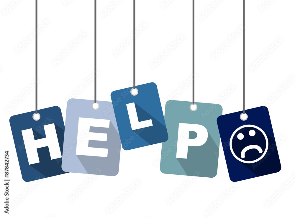 blue tag help Stock Vector | Adobe Stock