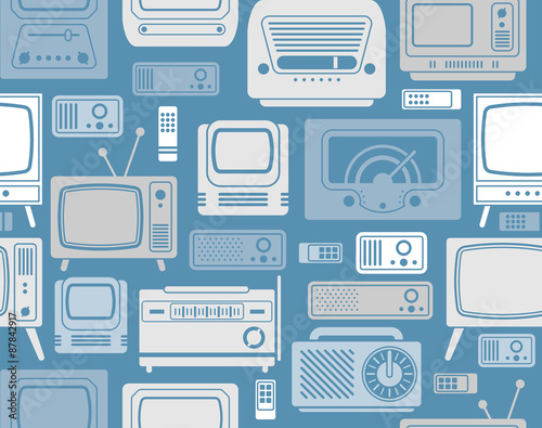 Background with TV symbols
