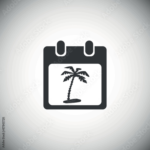 Black vacation calendar icon