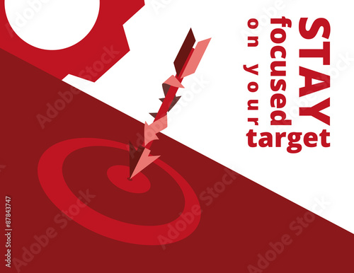 vector illustration target marketing