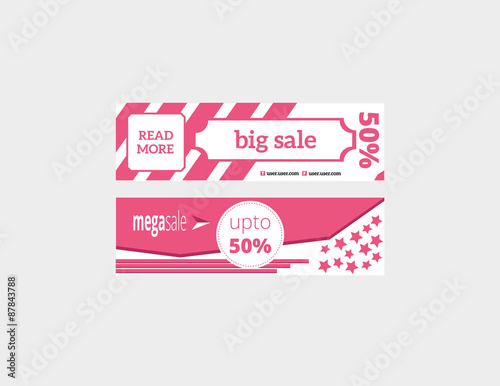 vector banners sale set