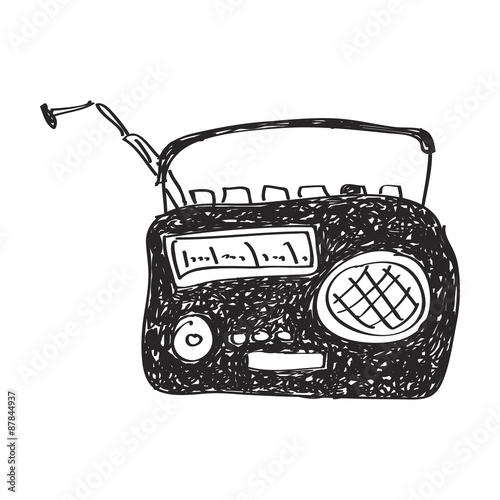 Simple doodle of a radio