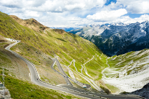 road at Passo dello Stelvio, Alto Adige, Italy photo