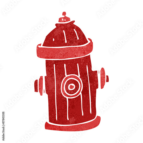retro cartoon fire hydrant