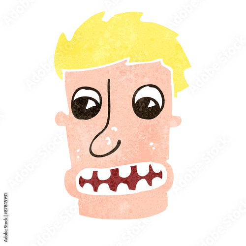 retro cartoon stressed man