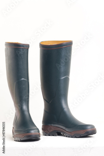 green rubber boots