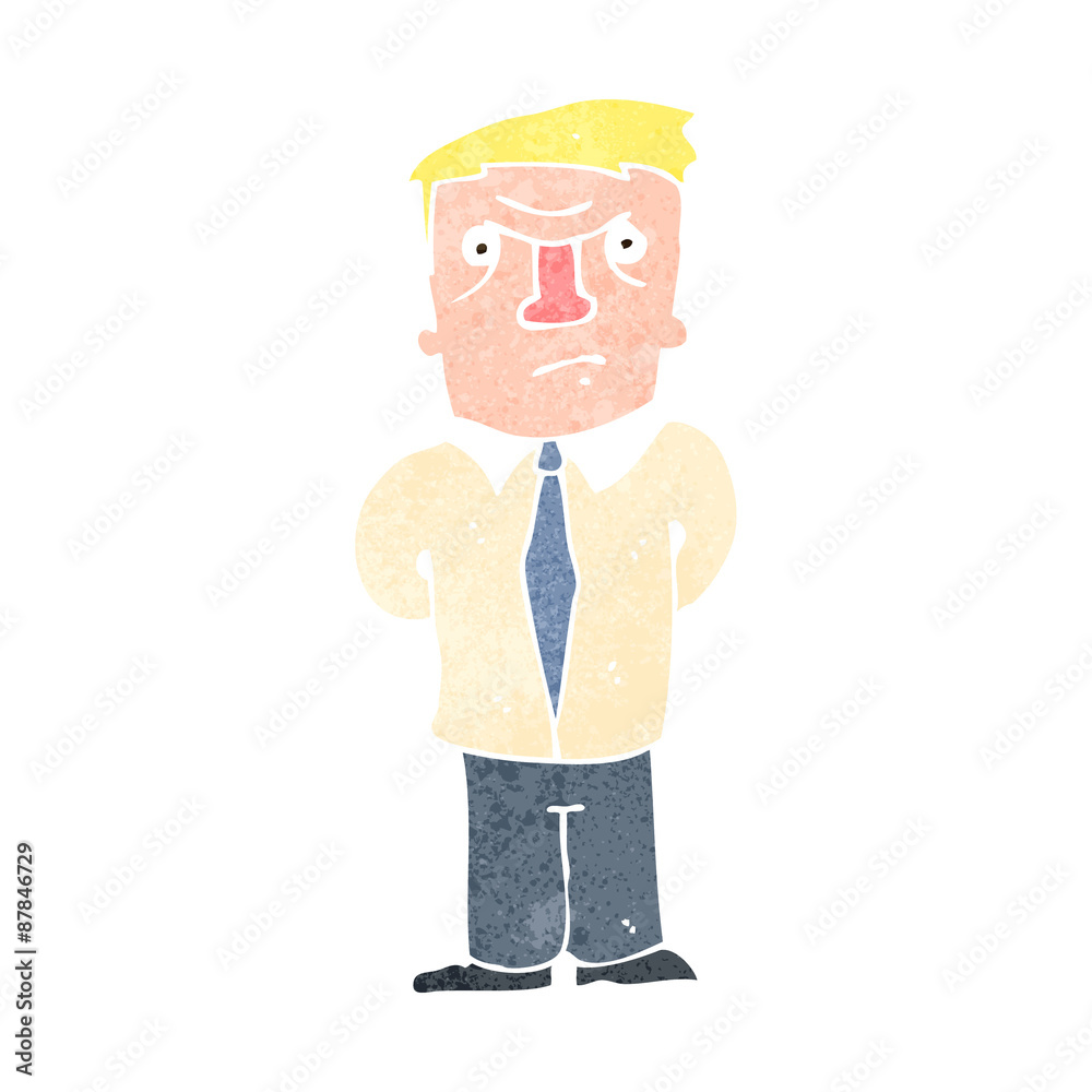 retro cartoon serious business guy retro cartoon serious business guy