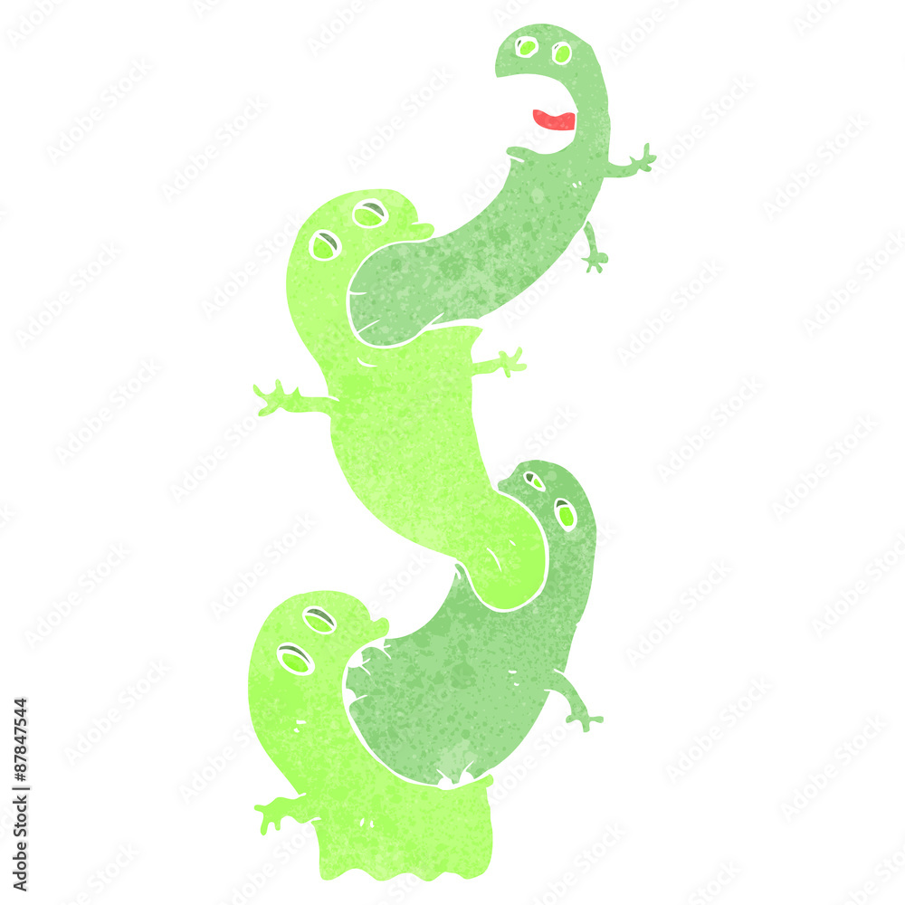 Fototapeta premium retro cartoon spooky ghost