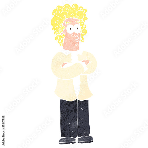 retro cartoon blond man