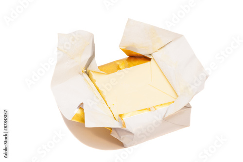 Butter isolated on white background photo