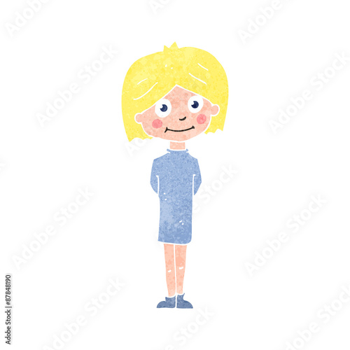 retro cartoon blond woman