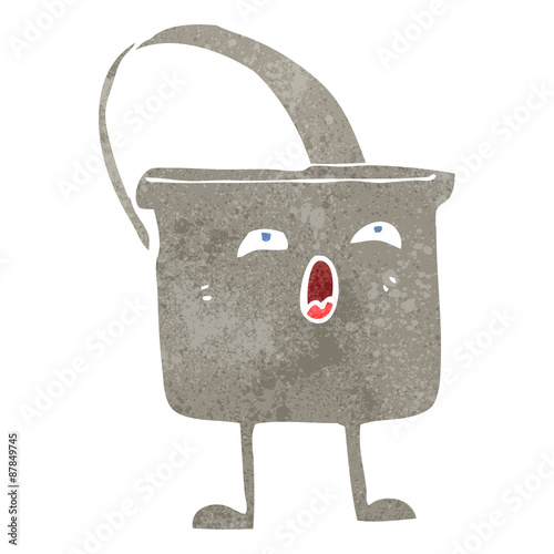 retro cartoon bucket