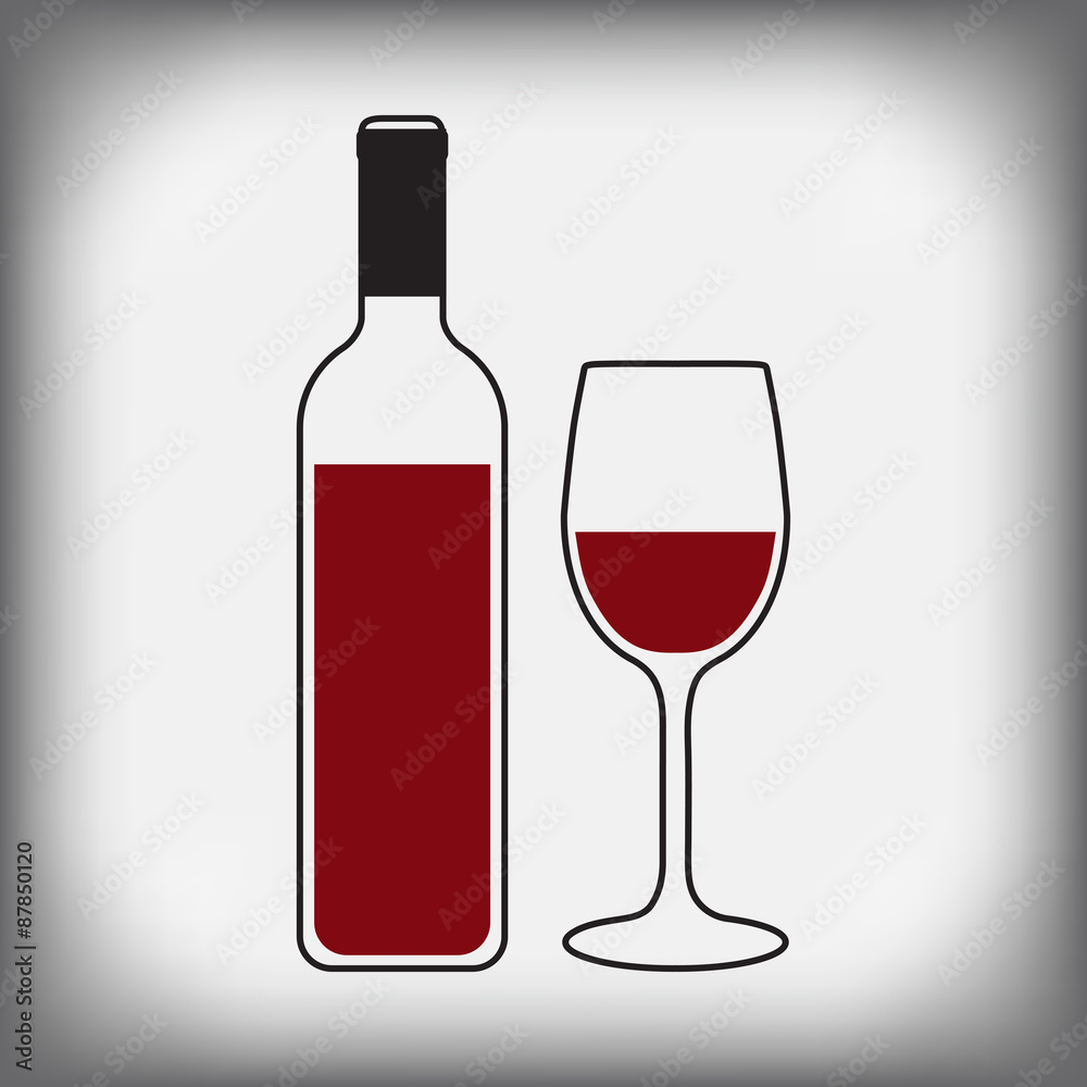 wine bottle with glass wine bottle with glass