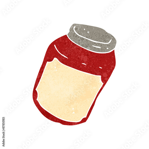 retro cartoon jam jar