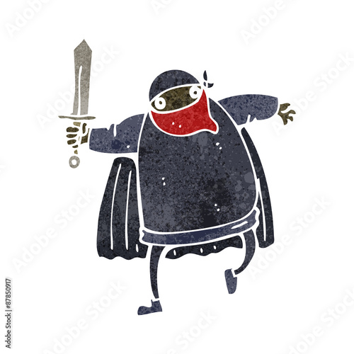 retro cartoon bandit