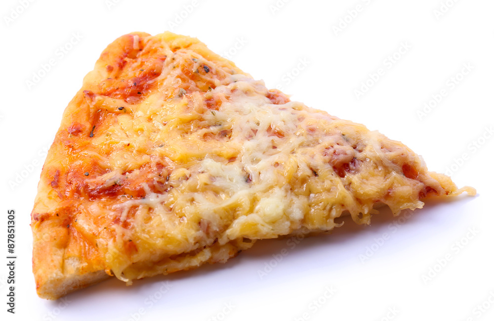 Piece of pizza isolated on white Piece of pizza isolated on white
