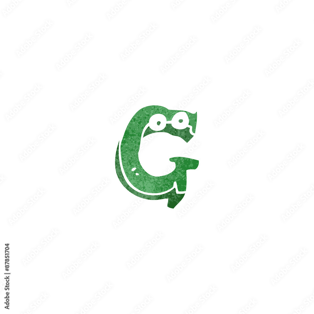 retro cartoon letter g retro cartoon letter g