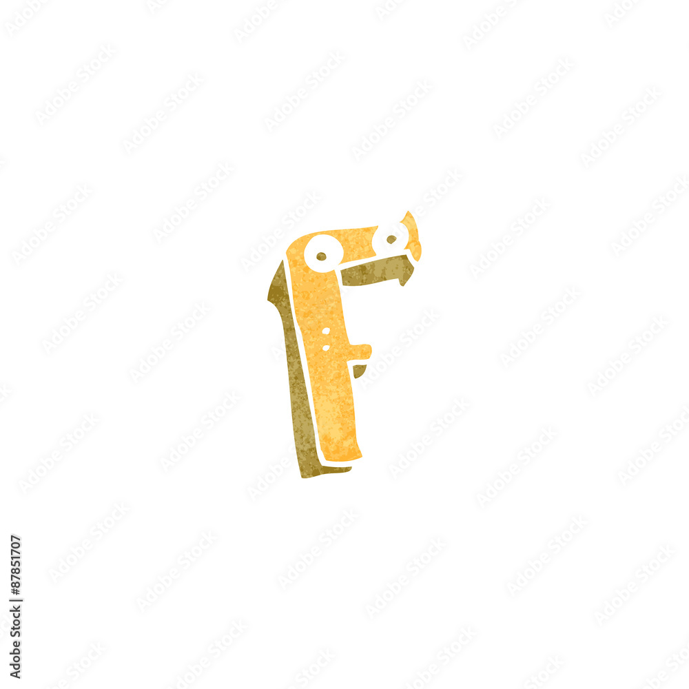 retro cartoon letter f retro cartoon letter f