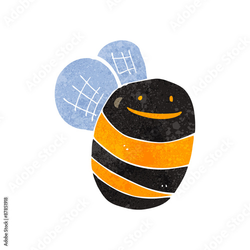 retro cartoon bee
