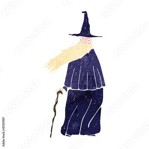 retro cartoon wizard