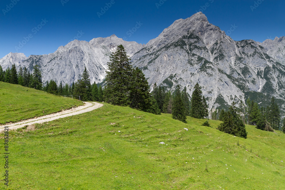 Idyllic Rocky Mountains Scenery. Austria, Alps.