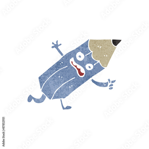retro cartoon crayon