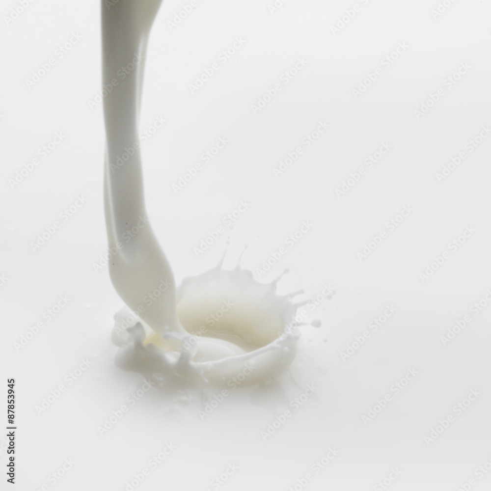 Pouring milk splash