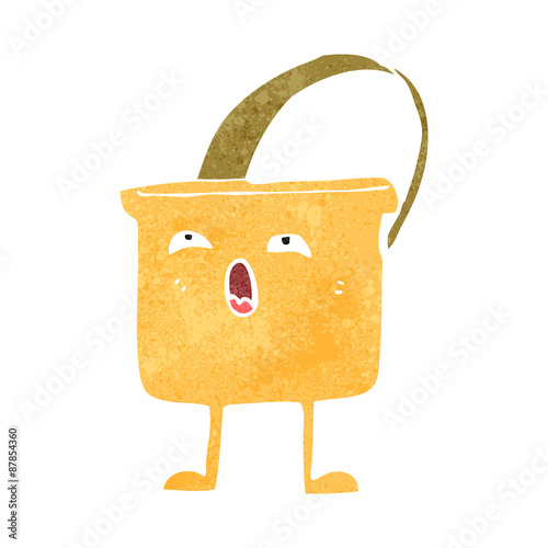 retro cartoon bucket