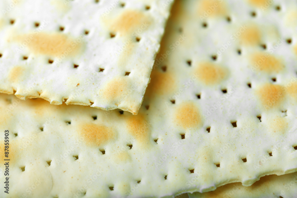 Matzo for Passover close up Matzo for Passover close up