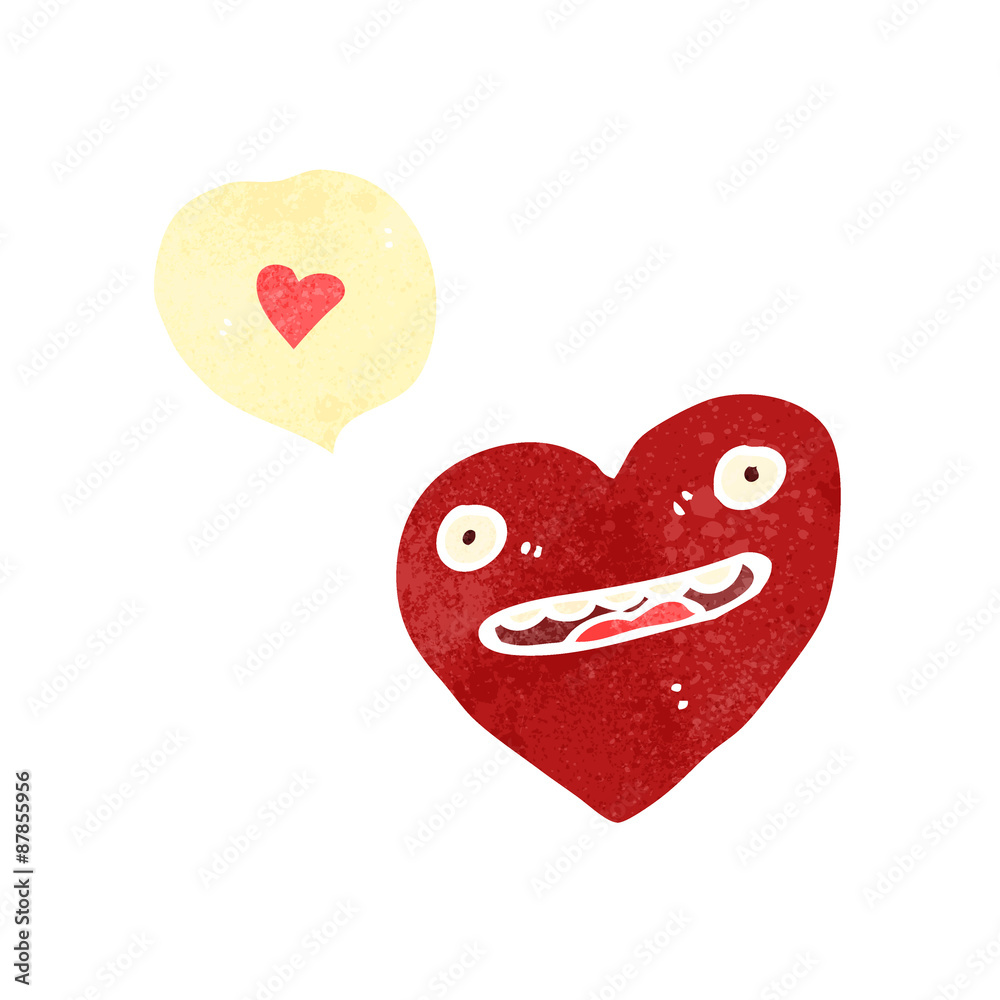 grinning love heart cartoon grinning love heart cartoon