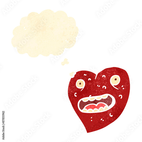 ugly cartoon love heart character