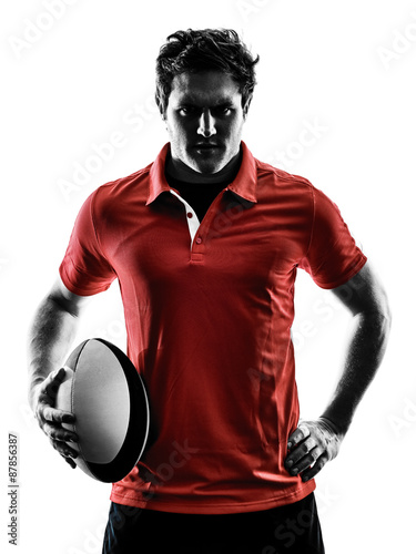 rugby man player silhouette