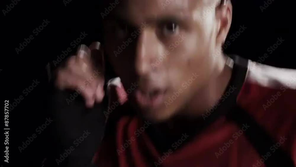Black Man shadow boxing Black Man shadow boxing
