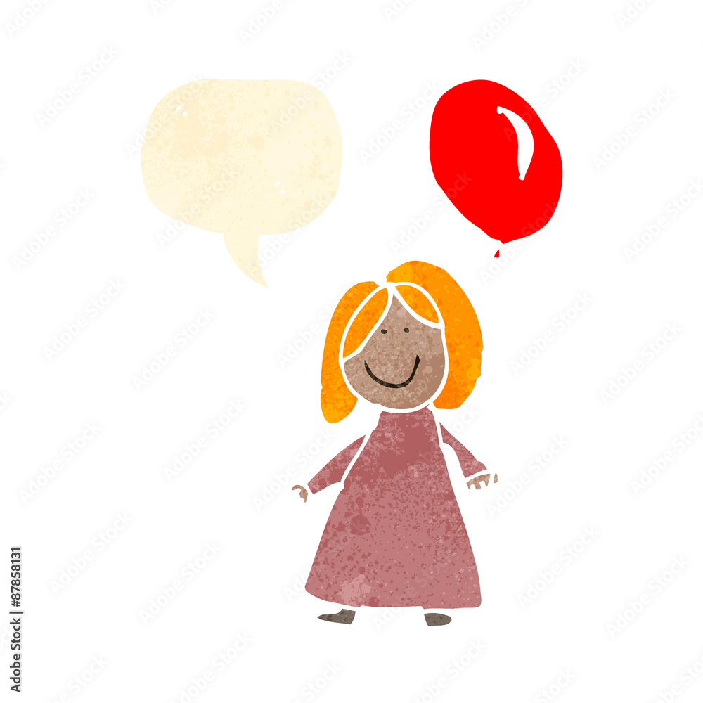 child's drawing of a happy girl