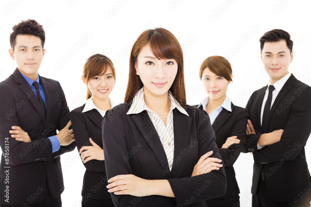 young businesswoman with successful business team young businesswoman with successful business team