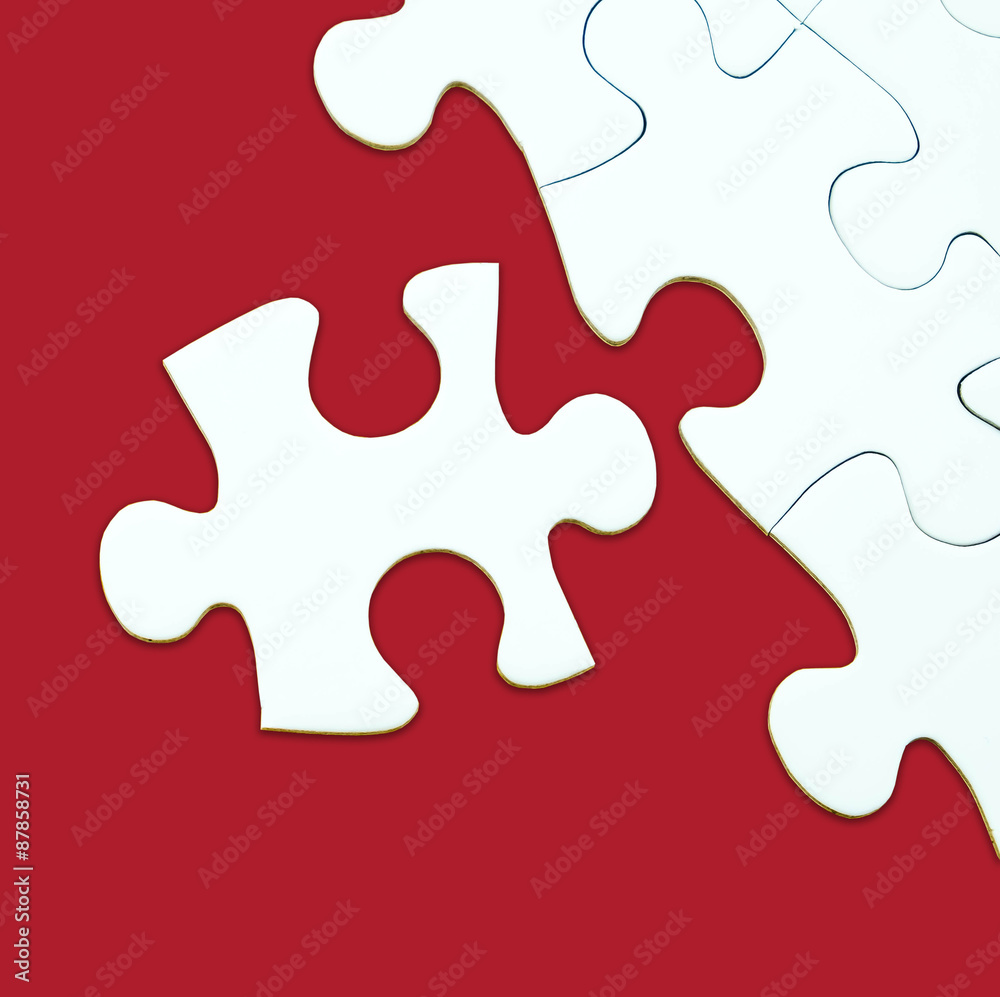 Jigsaw puzzle on blue background for business concepts template. Jigsaw puzzle on blue background for business concepts template.