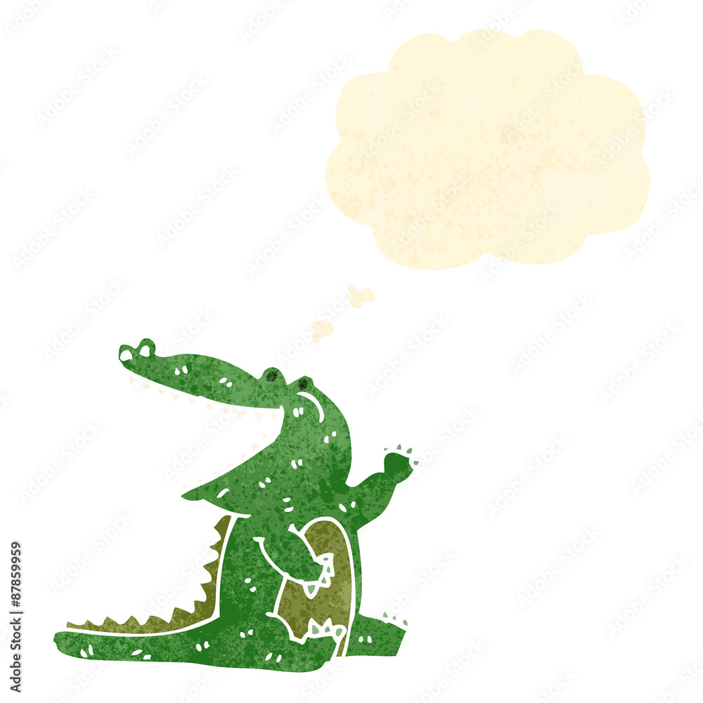 Obraz premium cartoon crocodile