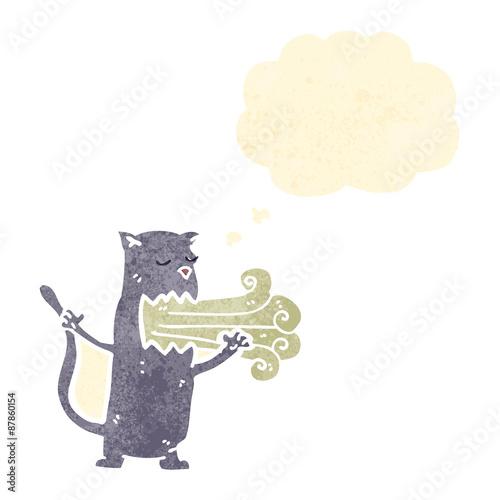 cartoon burping cat gross