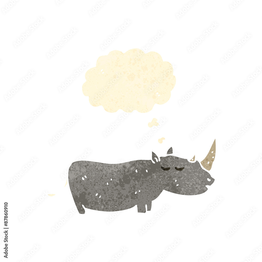 retro cartoon rhinoceros retro cartoon rhinoceros