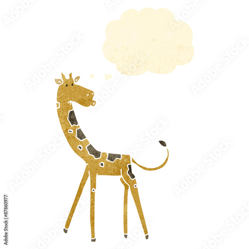 Fototapeta Naklejka Na Ścianę i Meble -  retro cartoon giraffe