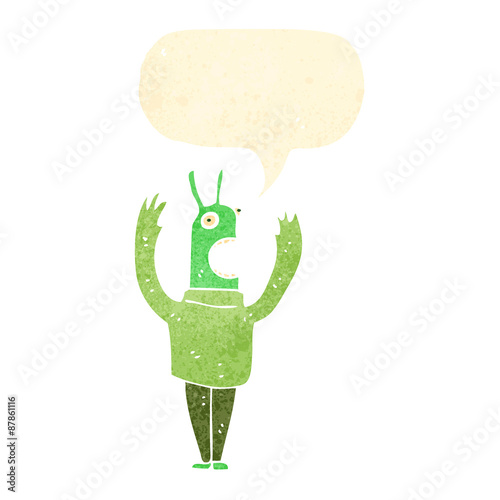 cartoon alien spaceman