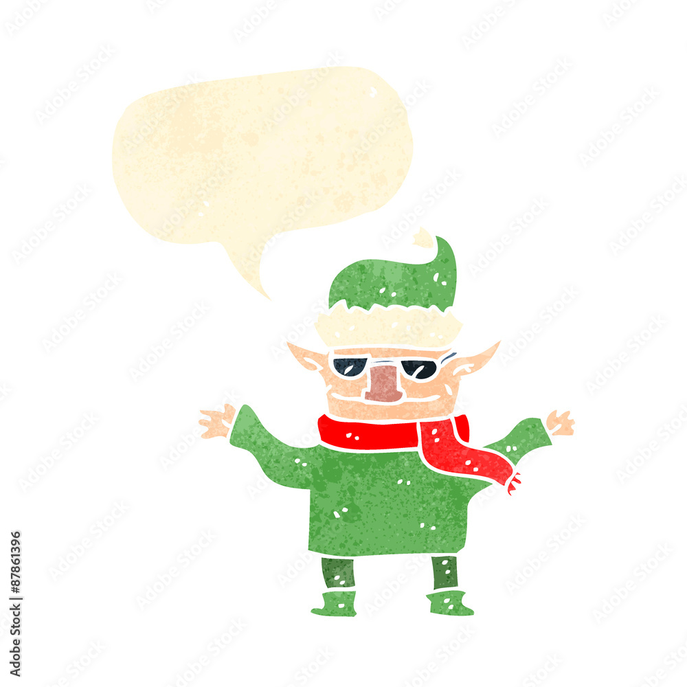 retro cartoon christmas elf retro cartoon christmas elf
