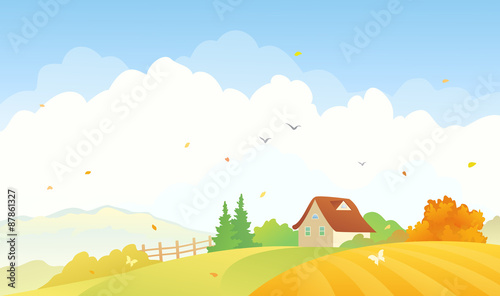 Rural autumn scene
