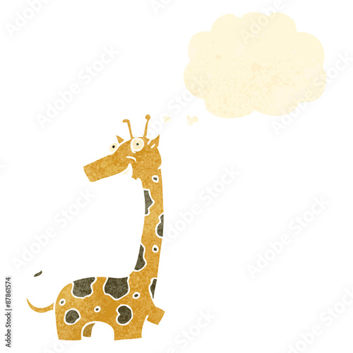 retro cartoon giraffe