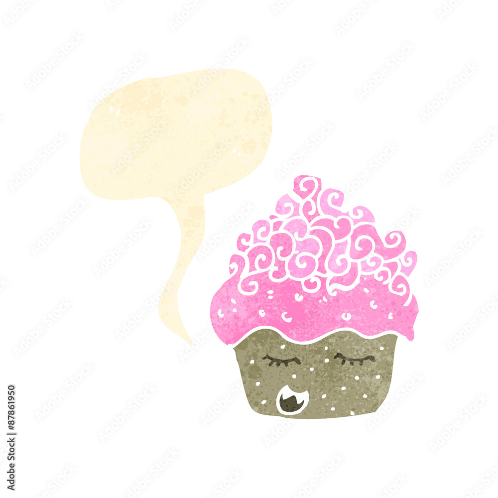 retro cartoon cupcake retro cartoon cupcake