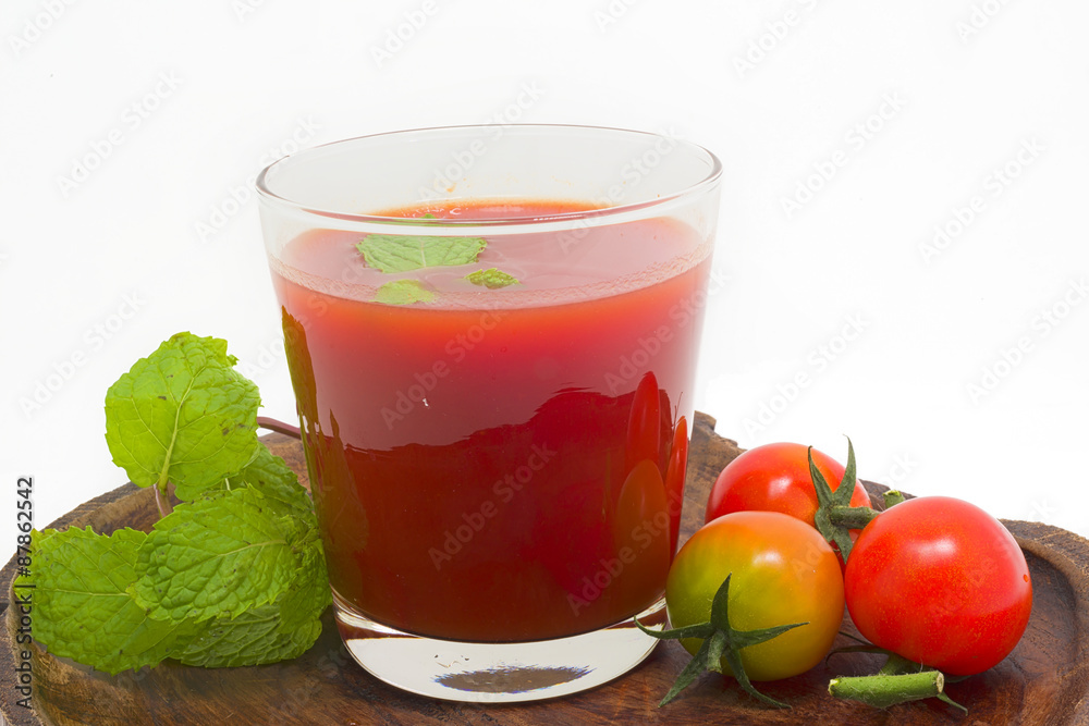 Fresh tomato juice isolated on white background Fresh tomato juice isolated on white background
