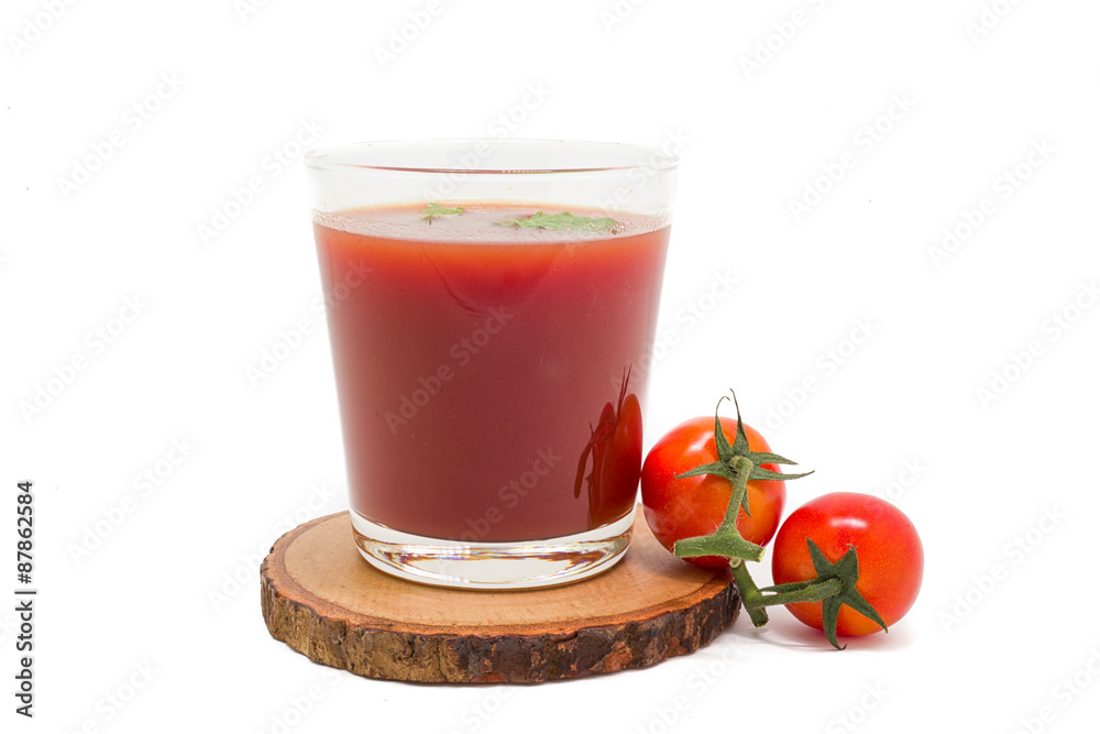 Fresh tomato juice isolated on white background Fresh tomato juice isolated on white background