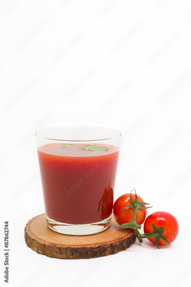 Fresh tomato juice isolated on white background Fresh tomato juice isolated on white background