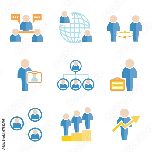 business management icons, people management icons