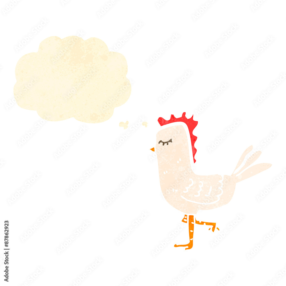 retro cartoon chicken